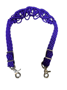 Fancy wither strap in purple with rhinestones