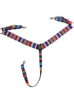 Serape tack set breast collar nylon horse size with browband headstall