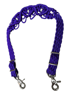 Fancy wither strap in purple with rhinestones