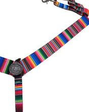 Serape tack set breast collar nylon horse size with browband headstall