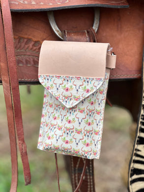Sale Phone pouch boho skull.