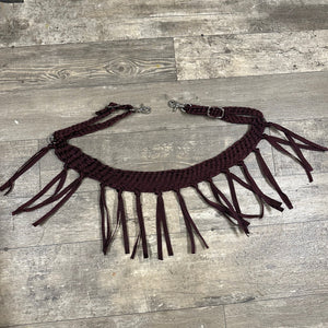 horse tripping  collar mule tape burgundy