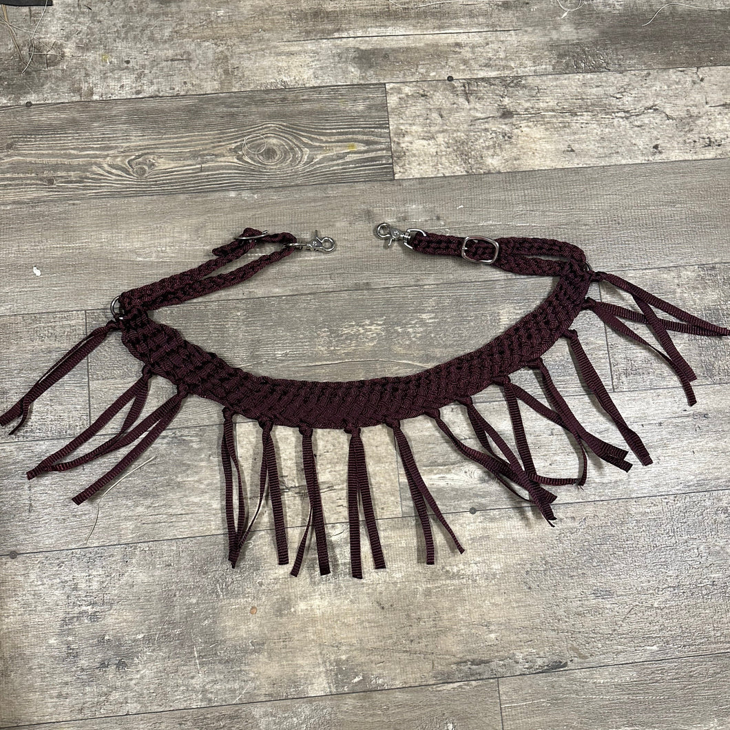 horse tripping  collar mule tape burgundy