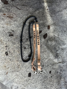 Award or farm Barrel Reins leather and paracord , Round with grip knots...You choose color and length