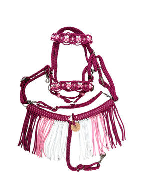 Pony Set- pink with rose quartz gemstones