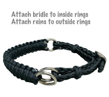 Black side pull hackamore  bitless attachment...all sizes