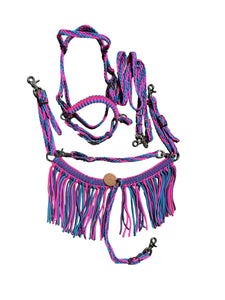 Pony Fringe Tack set with turquoise pink and lilac