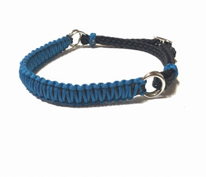 Carribean blue side pull hackamore  bitless attachment.... with black or  brown chinstrap...all sizes