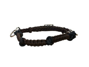 average horse knotted side pull hackamore  brown and black