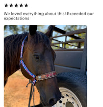 PERSONALIZED patriotic print nylon horse halter.