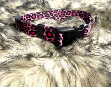 TBT Pink cheetah Nylon dog collar