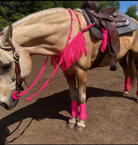 Purple barrel reins , Round with grip knots...You choose color and length