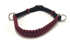 Burgundy side pull hackamore  bitless attachment “with a whoa”.... with black or  brown chinstrap...all sizes