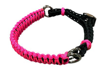 Hot pink side pull hackamore  bitless attachment.... with black or  brown chinstrap...all sizes