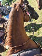 Barrel Reins leather and paracord ,plait with grip knots...You choose color and length