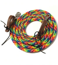 Yacht rope reins with leather water loops 8'