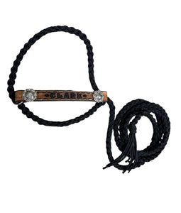 Personalized cow halter large cow or mini cow size Black