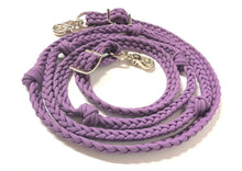 Purple barrel reins , Round with grip knots...You choose color and length
