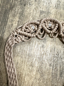 Fancy wither strap in desert sand with rhinestones