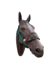 Custom award bronc noseband nylon horse halter