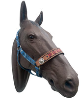 PERSONALIZED horse halter blue