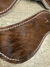 Cowhide hair on spur straps brown