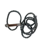 Personalized sheep, lamb, or goat halter charcoal grey