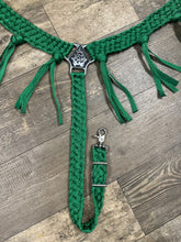 horse breast collar mule tape green