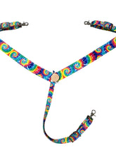 Tie dye  print tack set breast collar nylon horse size