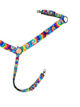 Tie dye  print tack set breast collar nylon horse size