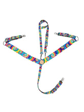 Tie dye  print tack set breast collar nylon horse size