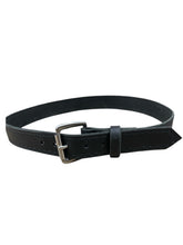 Hand made black leather belt