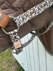 PERSONALIZED Cow print nylon horse halter