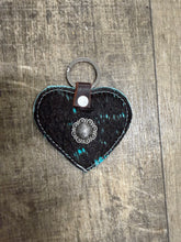 Hair on cow hide key fob TBT
