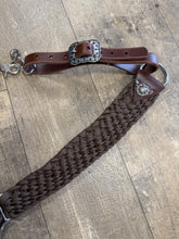 Mule tape horse tack set with breast collar and one ear headstall with conchos and Jeremiah Watt buckles