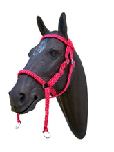 complete Bitless bridle cross under style braided from mule tape