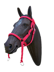 complete Bitless bridle cross under style braided from mule tape
