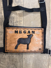 Personalized exhibitor number harness