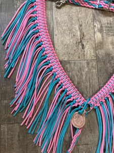 average fringe horse tack set breast collar and reins