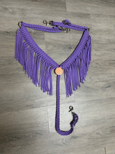 fringe breast collar light purple