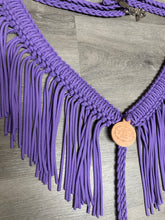 fringe breast collar light purple