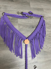fringe breast collar light purple