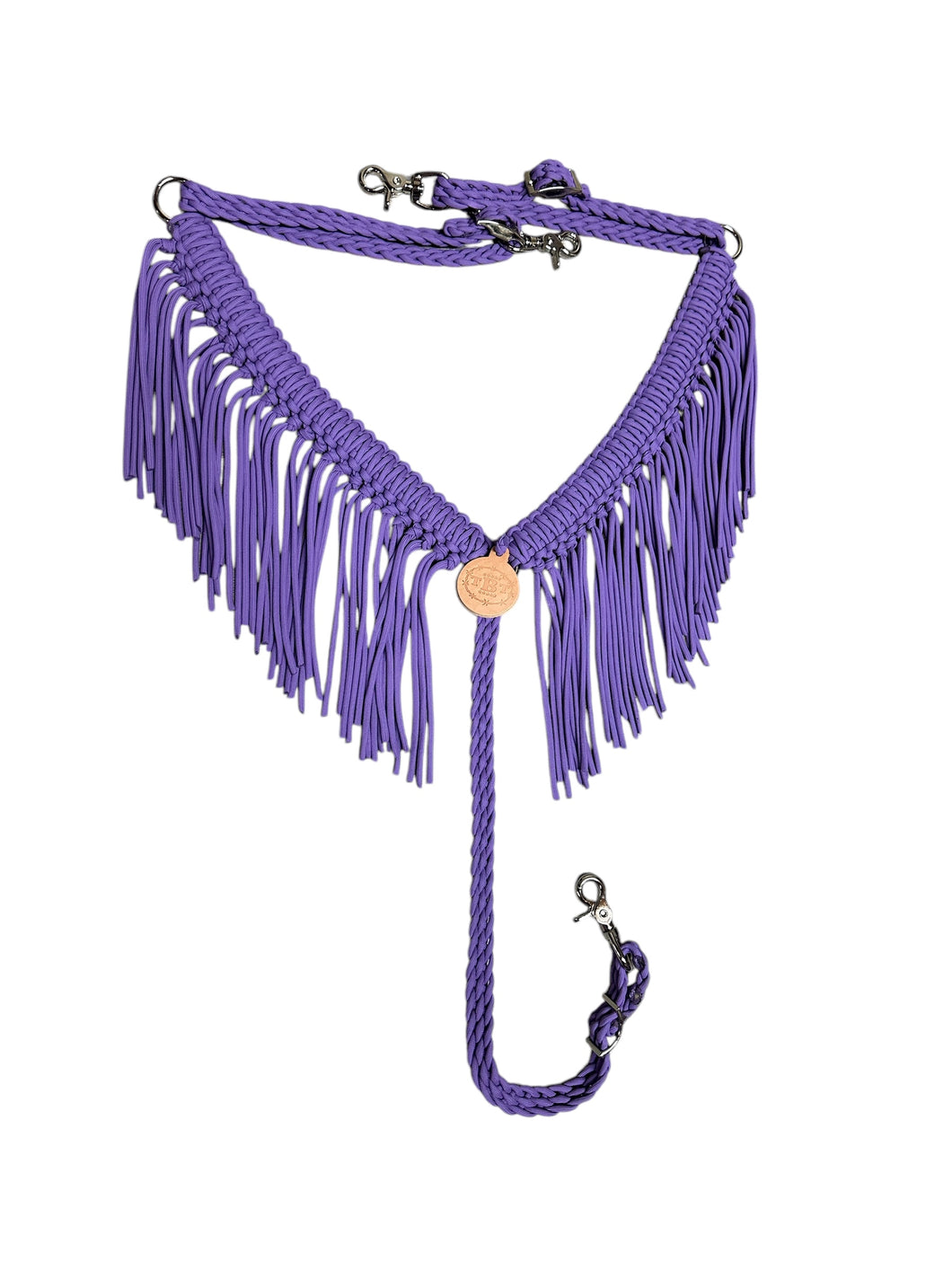 fringe breast collar light purple