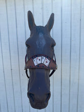 Poker Cards  bronc noseband burgundy nylon horse halter