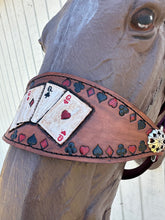 Poker Cards  bronc noseband burgundy nylon horse halter
