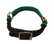 Kelly green side pull hackamore  bitless attachment.... with black or  brown chinstrap...all sizes