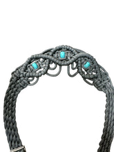 Fancy wither strap with turquoise howlite gemstones