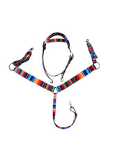 Serape tack set breast collar nylon horse size with browband headstall