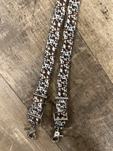 Cow print Barrel Reins, Round with grip knots...You choose color and length