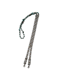 Cow print Barrel Reins, Round with grip knots...You choose color and length